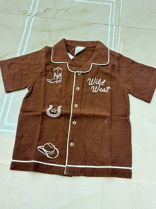 Half sleeve kids shirt