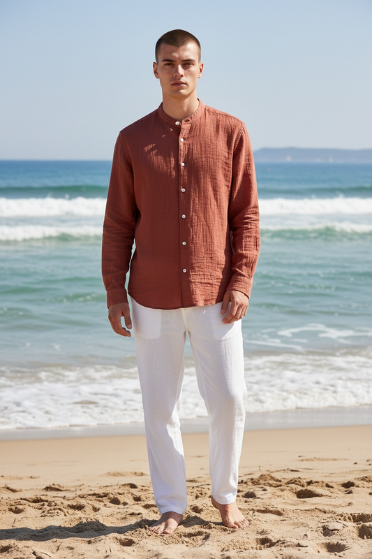 Gauze fabric shirt