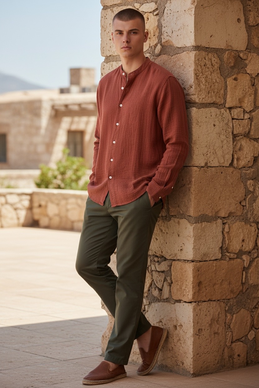Gauze fabric shirt